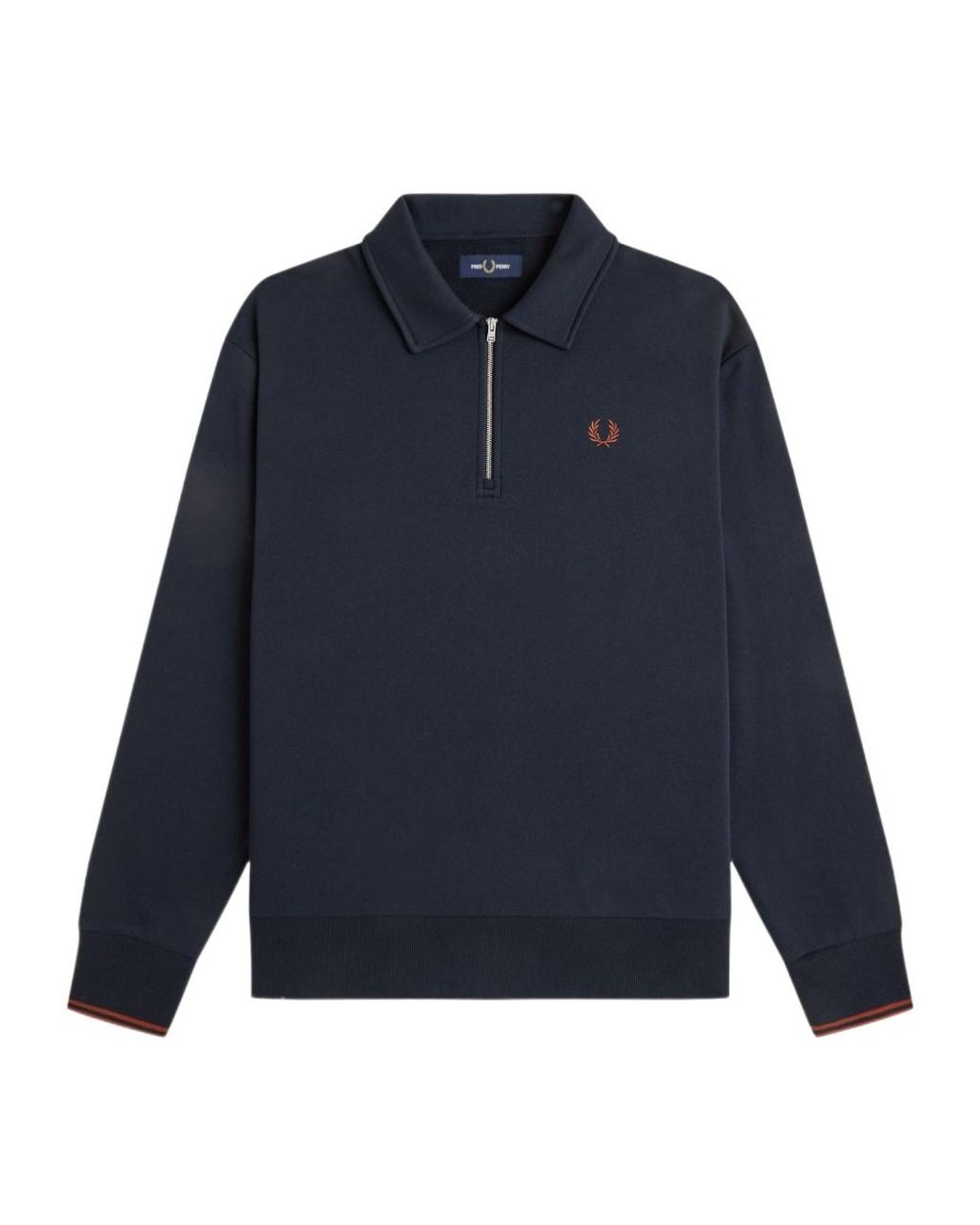 Fred Perry Blue 100% Cotton Sweatshirt for men