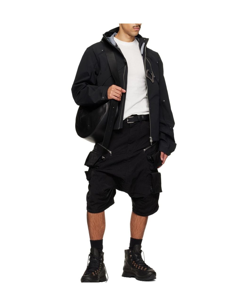 HELIOT EMIL Black Mare Crossbody Bag for men