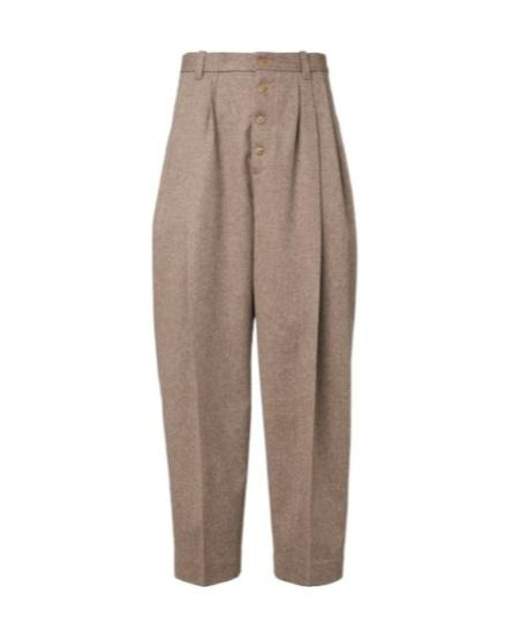Jacquemus Brown Fernando Virgin Wool Barrel-Leg Pants for men