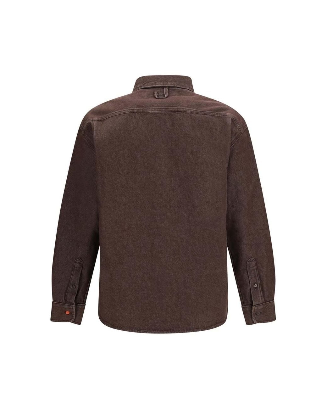 Jacquemus Brown Logo Denim Shirt for men