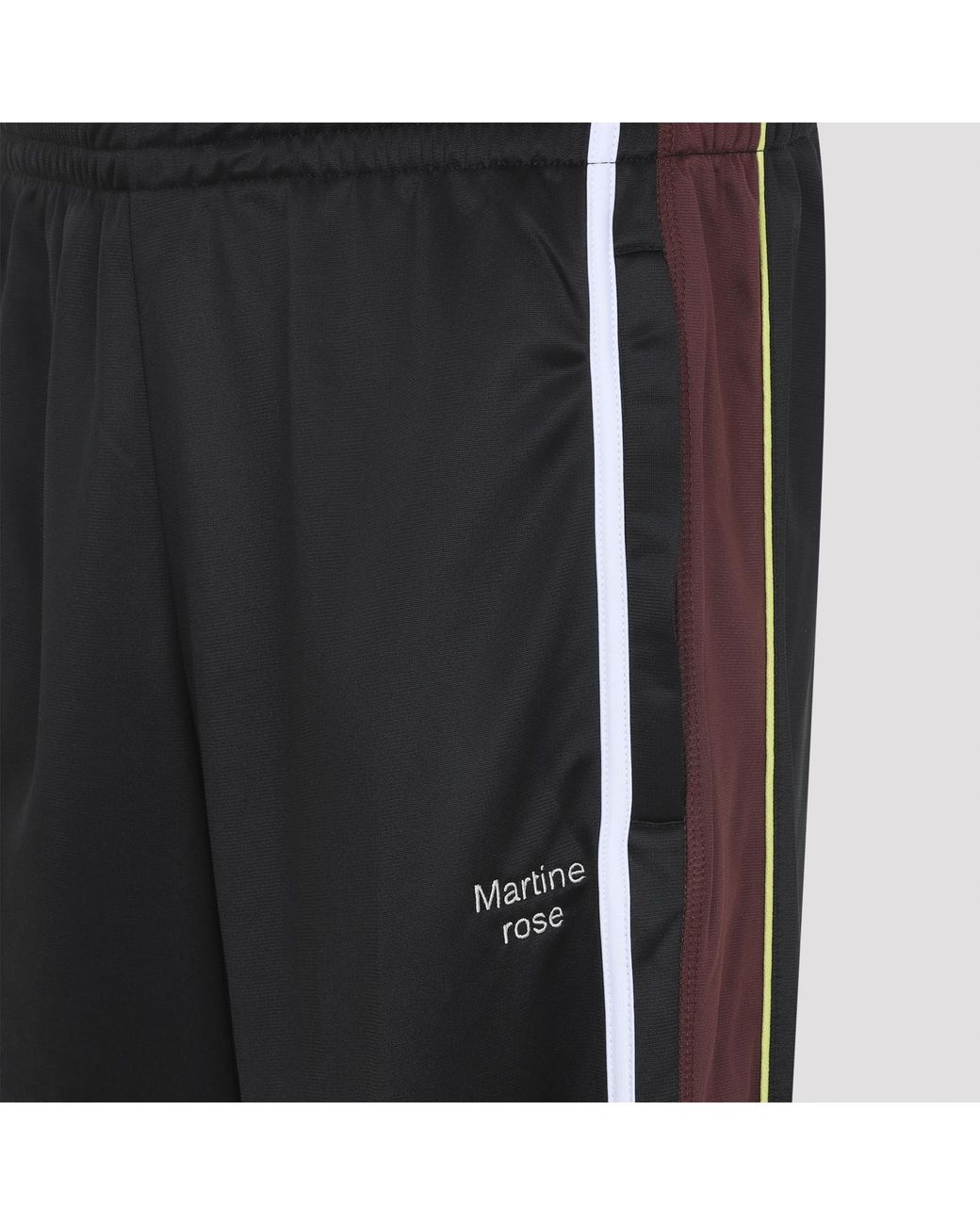 Martine Rose Black Wide Leg Trackpants Stripe Detail for men