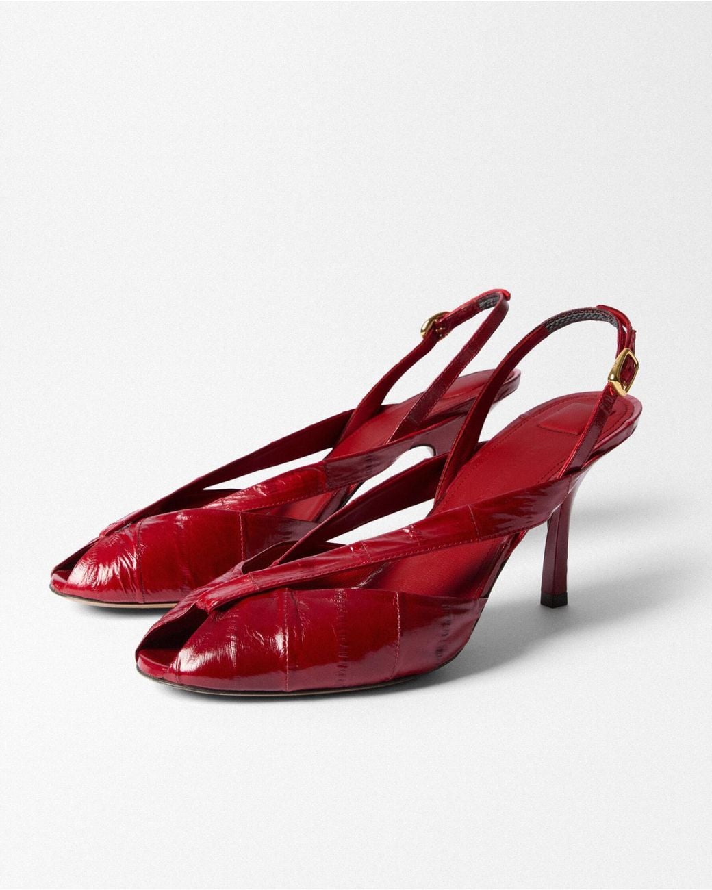 Jacquemus Red Open Toe Heel Sandals