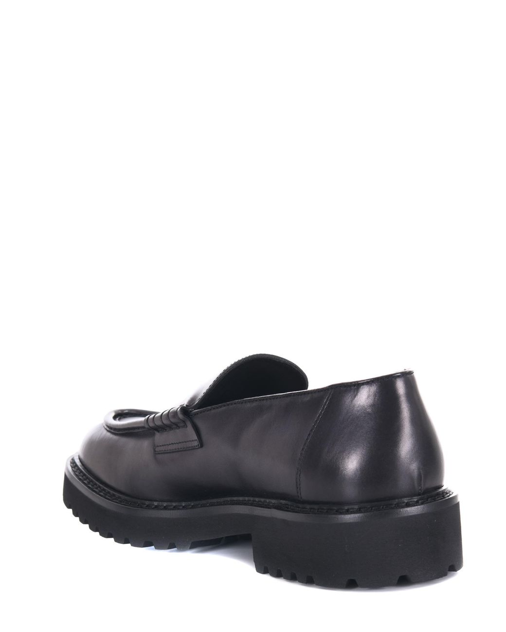 Doucal's Black Penny Slit Loafers for men