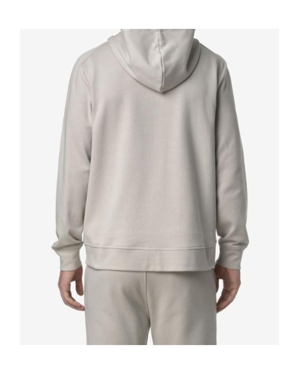 K-Way Gray Zip-Up Hooded Hoodie for men