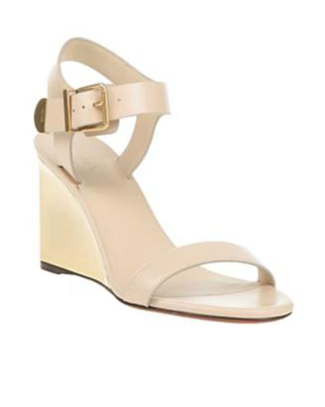 Chloé Natural Minimal Wedge Sandals
