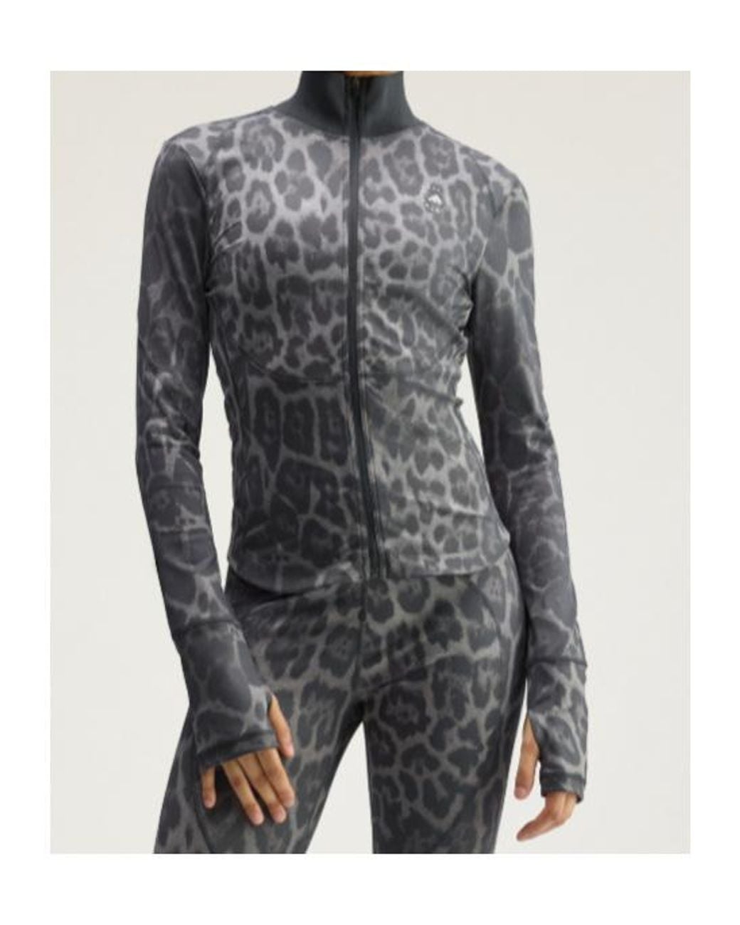 Adidas By Stella McCartney Gray Leo Zip-Up Activewear Jacket