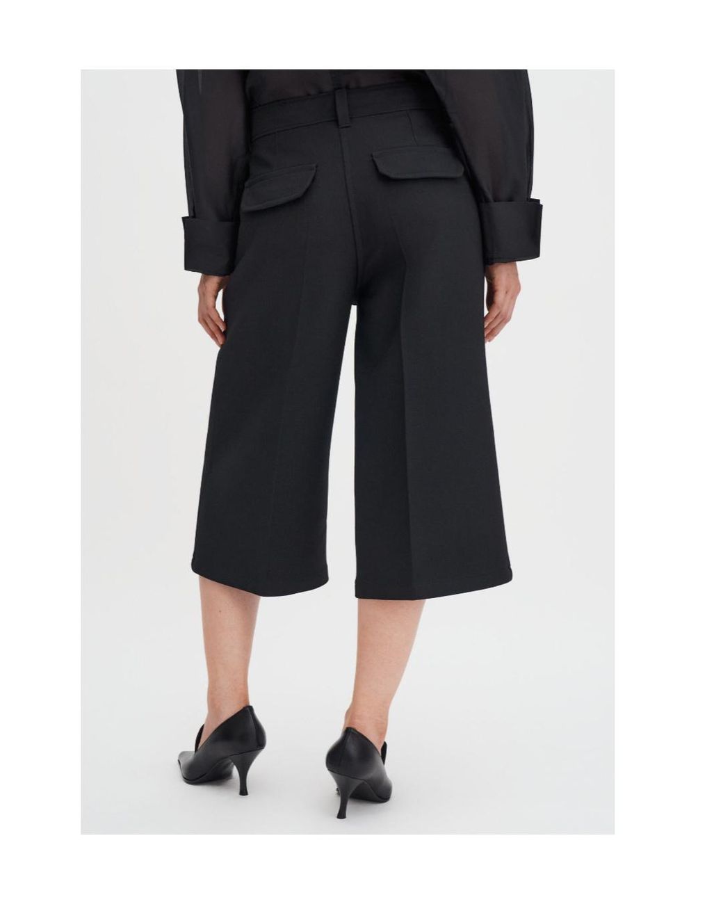 Filippa K Black Blaire Wide-Leg Pants