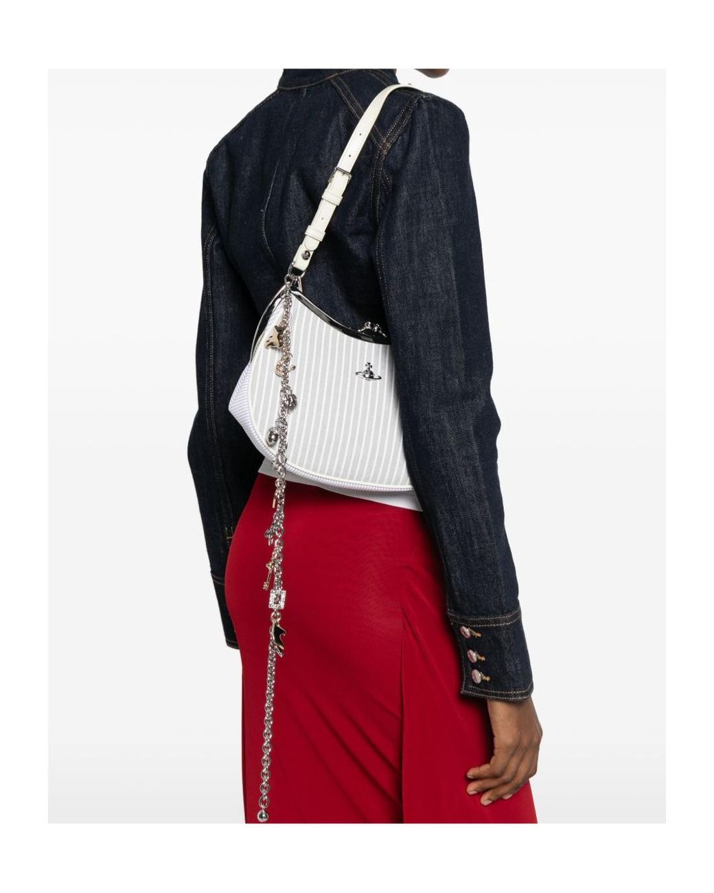 Vivienne Westwood White Charm Frame Shoulder Bag