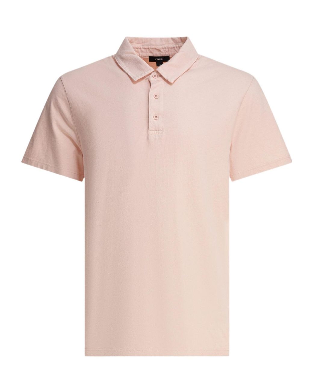 Vince Pink Short-Sleeved Polo Shirt for men