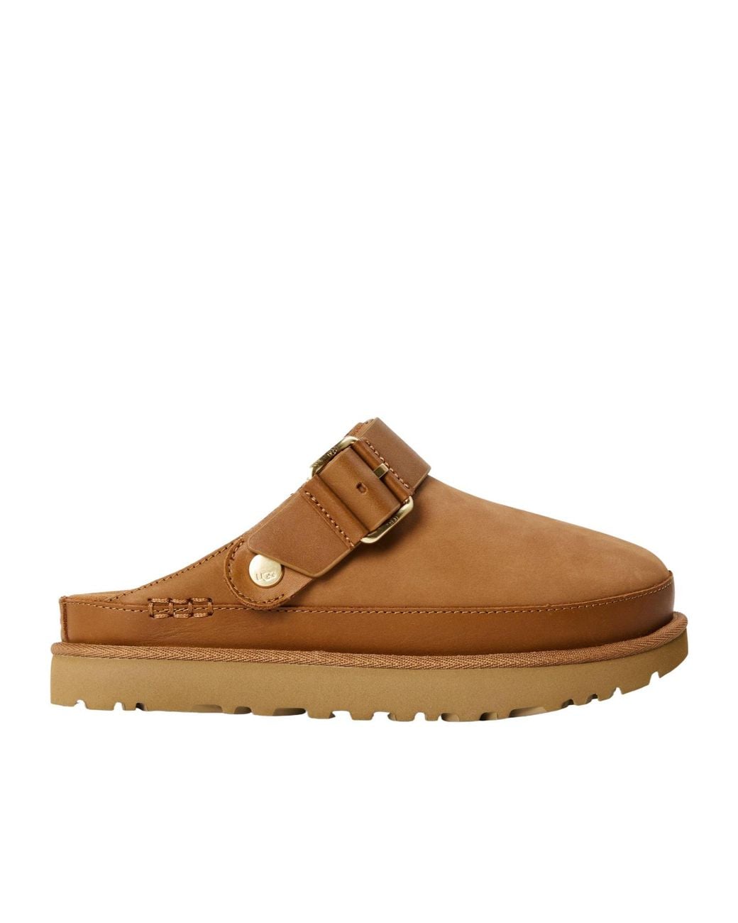 Ugg Brown Logo Details Mules
