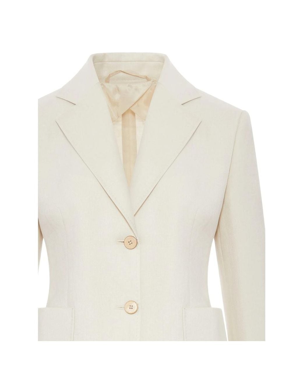 Max Mara White Volonta Single-Breasted Blazer