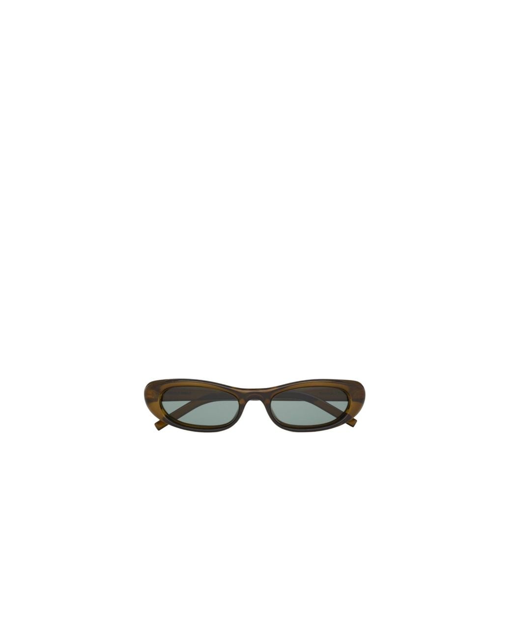 Saint Laurent White Oval-Frame Sunglasses