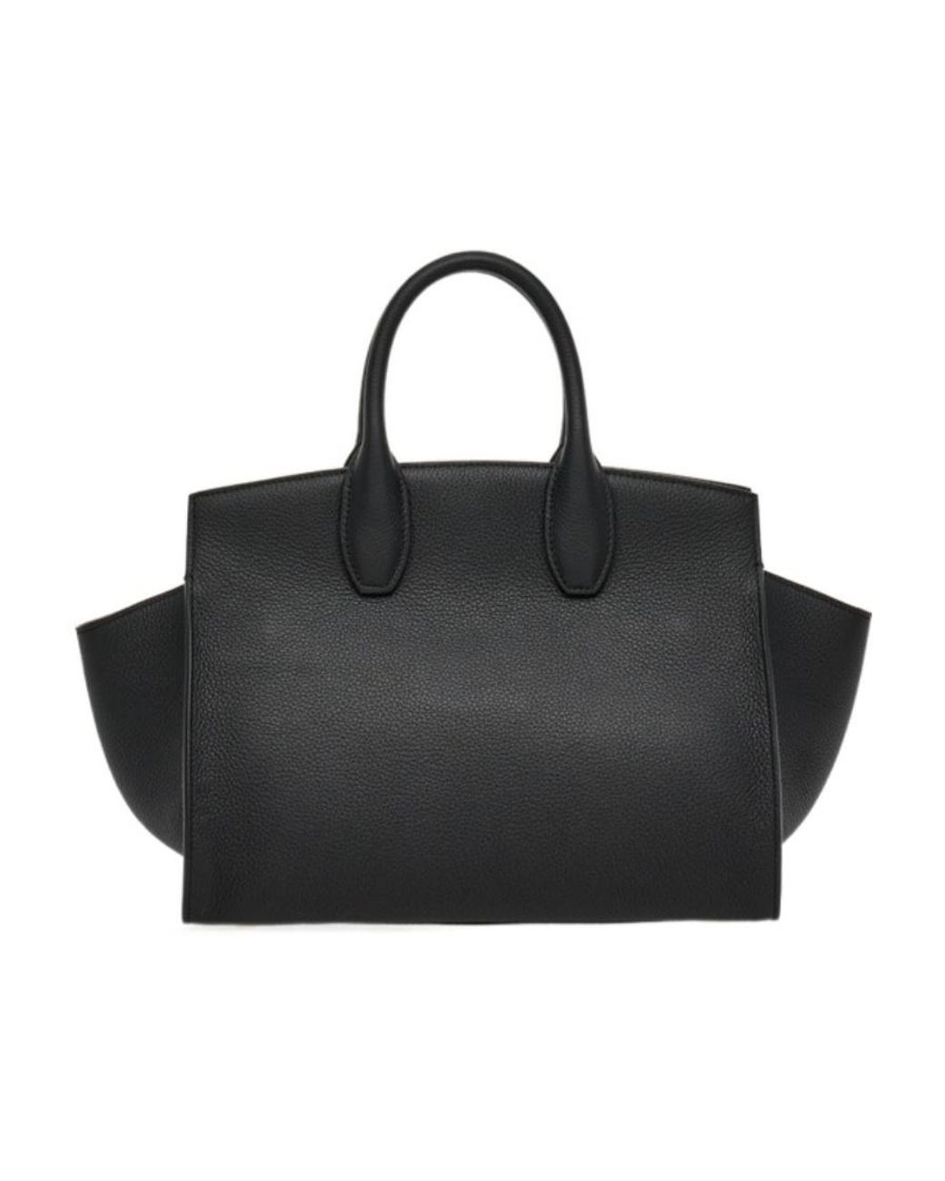 Ferragamo Black Ferragamo Studio Gancini Tote Bag