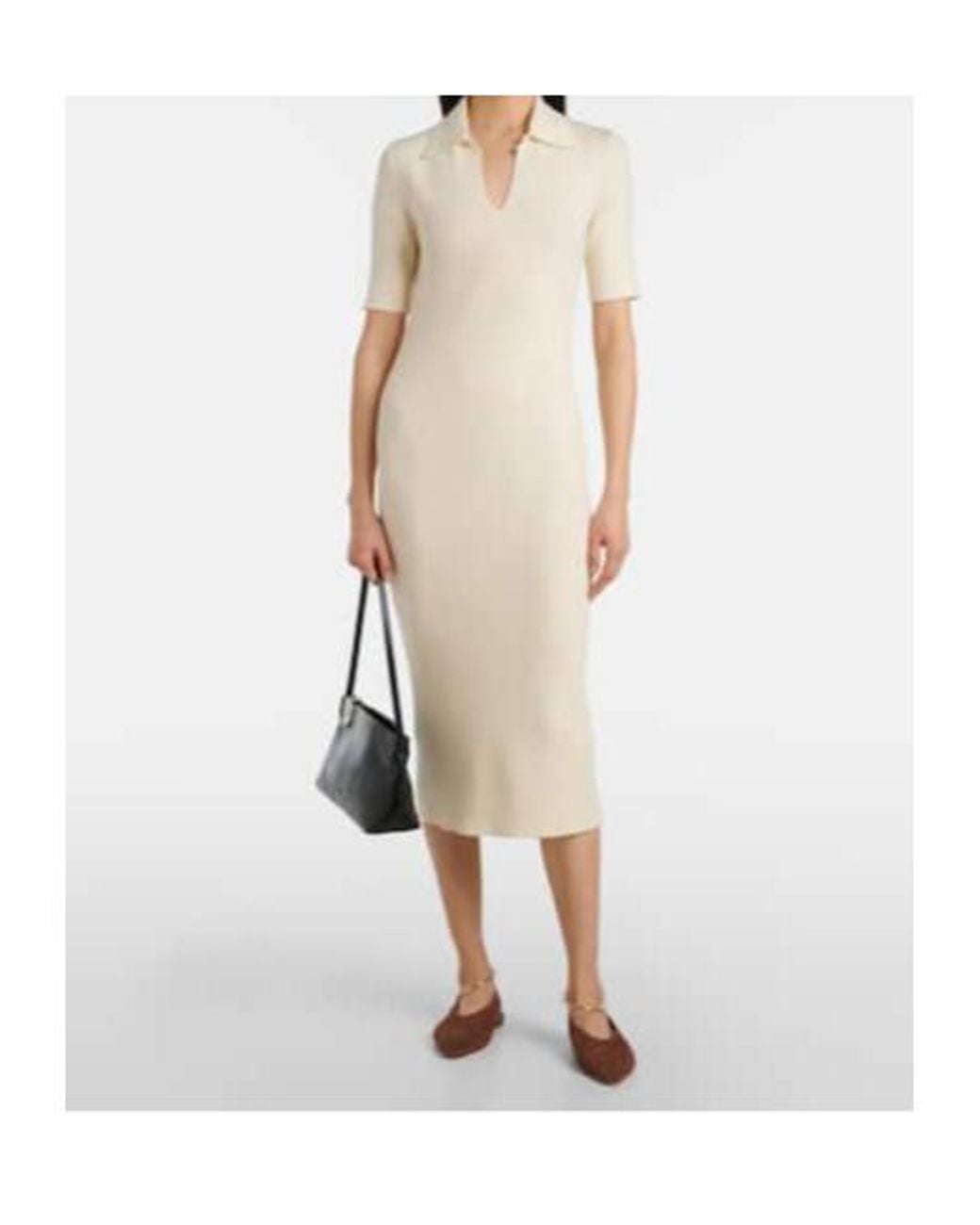 Jil Sander Brown Perforated Suede Slingback Flats