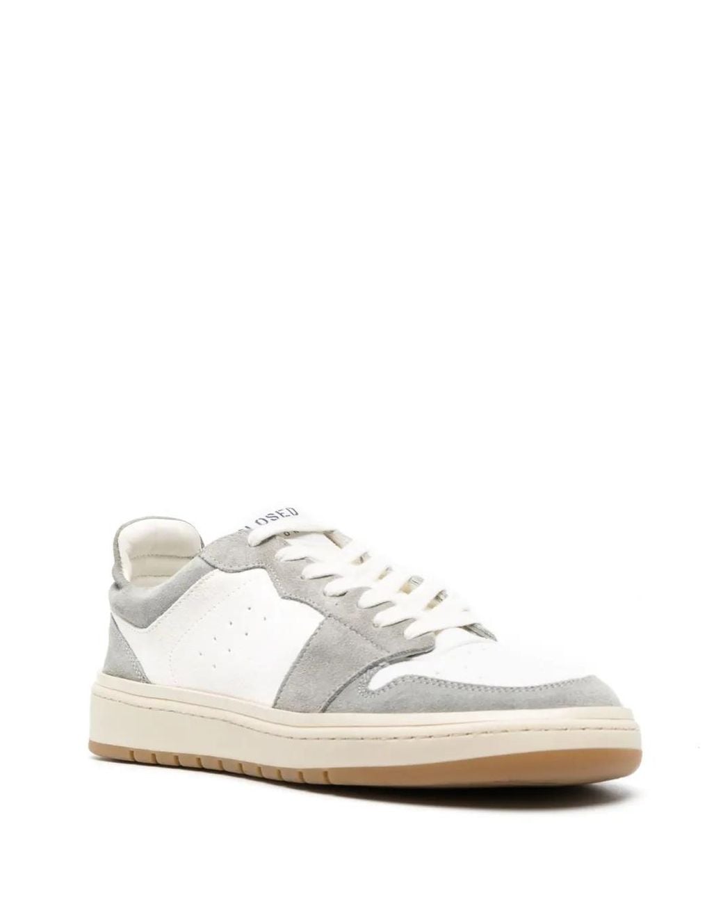 Closed White Panelled Low-Top Sneakers