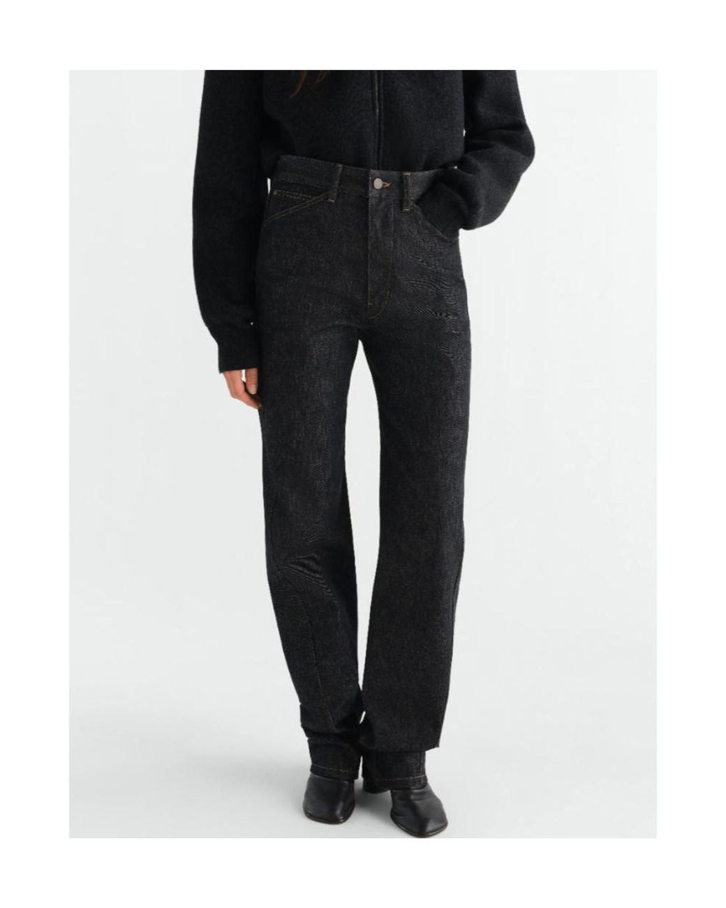 Lemaire Black Five Pockets Twisted Pants