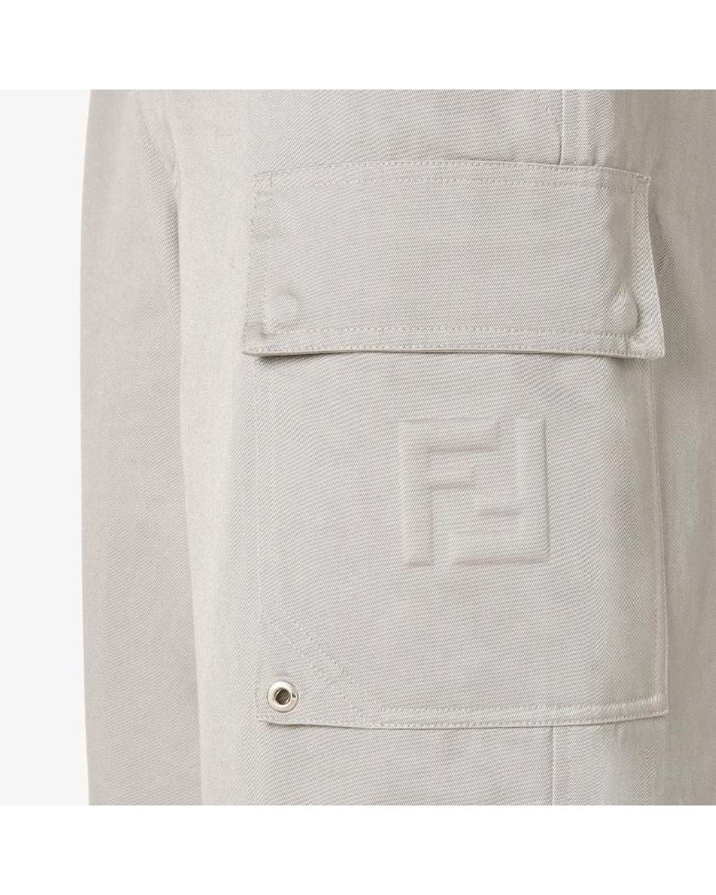 Fendi Gray Cargo Tailored Pants for men
