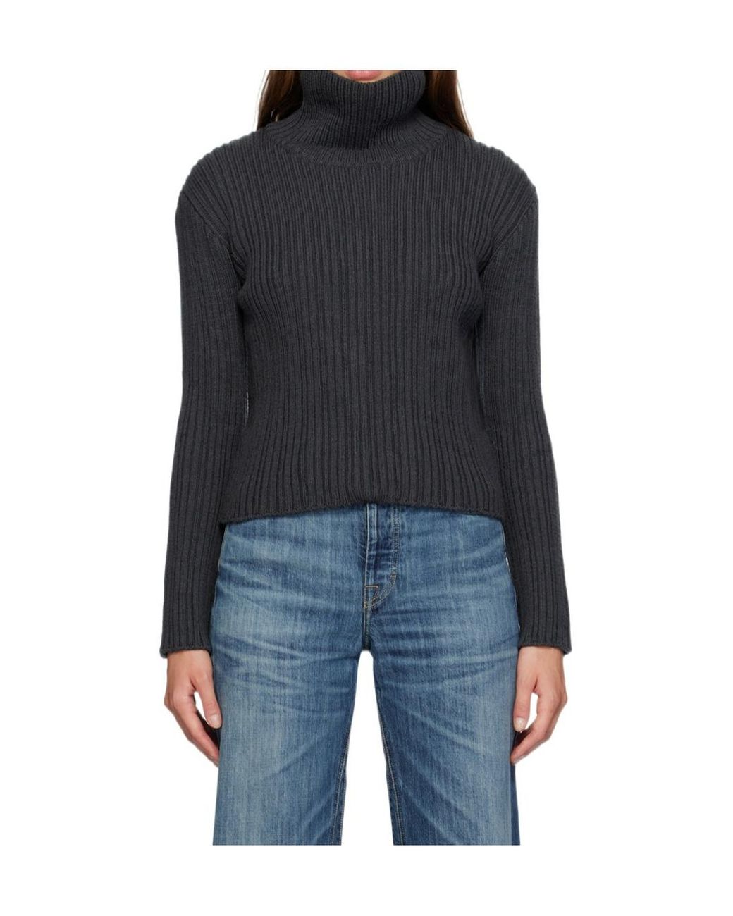 Our Legacy Black Knitted Design Sweater