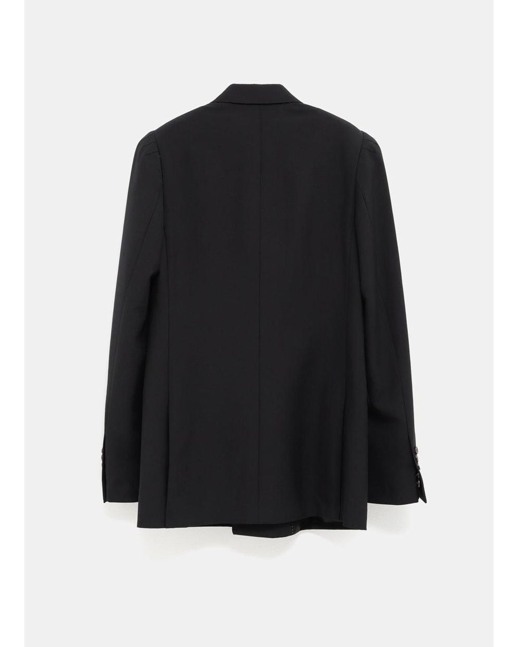 Dries Van Noten Black Lapel Long-Sleeved Suit Jacket