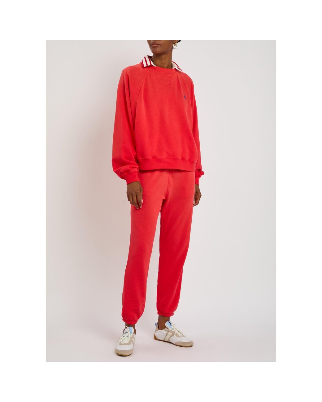 Polo Ralph Lauren Red Simple Cotton Mixed Sweatshirt