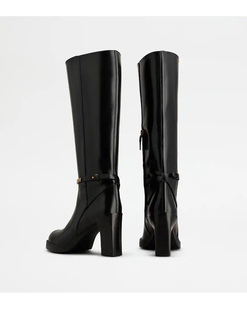 Tod's Black 80Mm Leather Boots