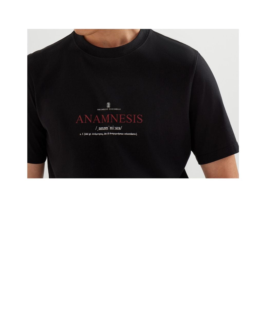 Brunello Cucinelli Black Printed T-Shirt for men