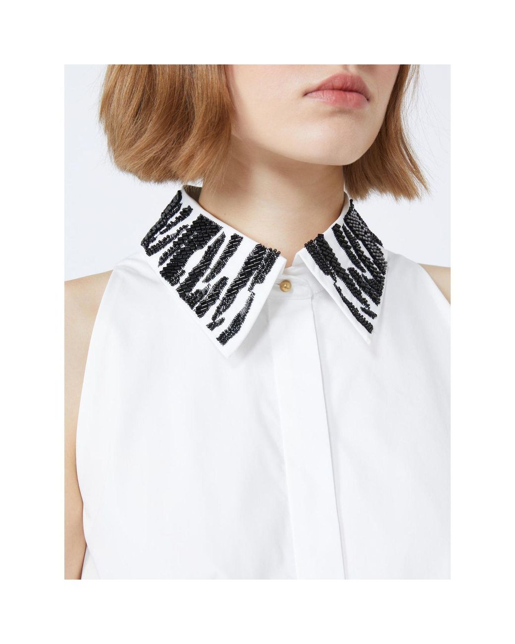 Max Mara White Studio Ubicato Belted Sleeveless Dress