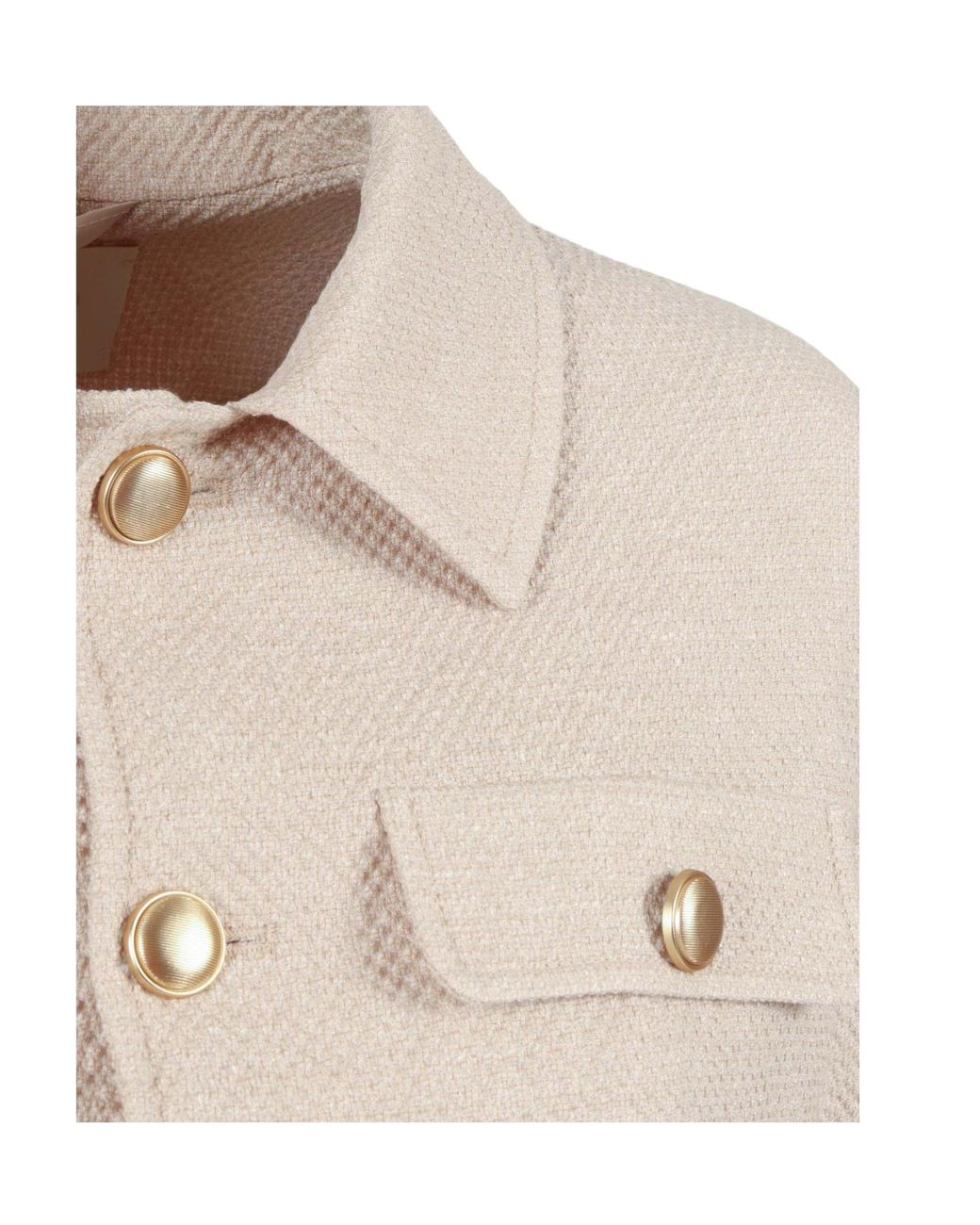 Circolo 1901 Natural Cropped Button-Front Jacket