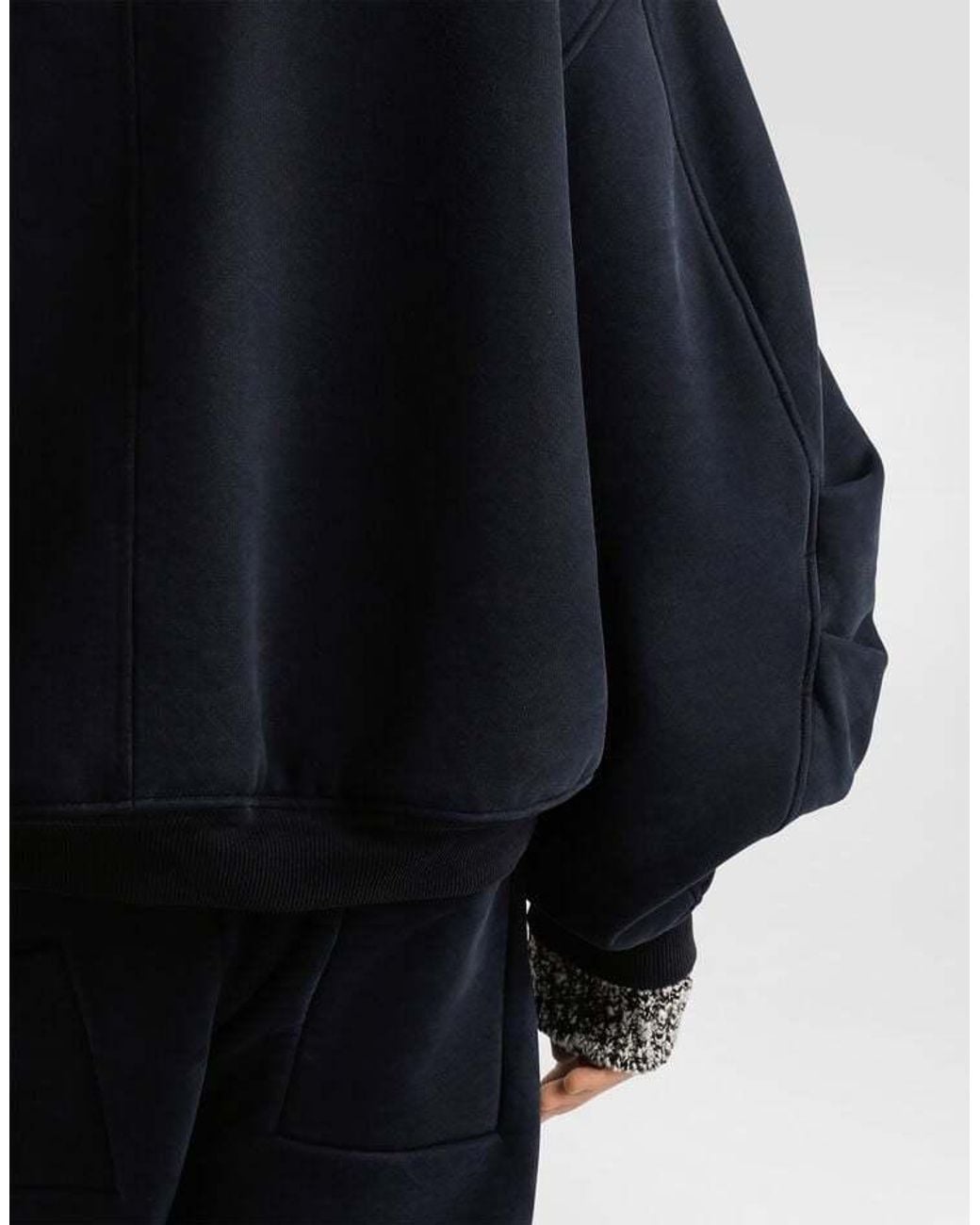 Dolce & Gabbana Blue Fur Trim Hoodie for men
