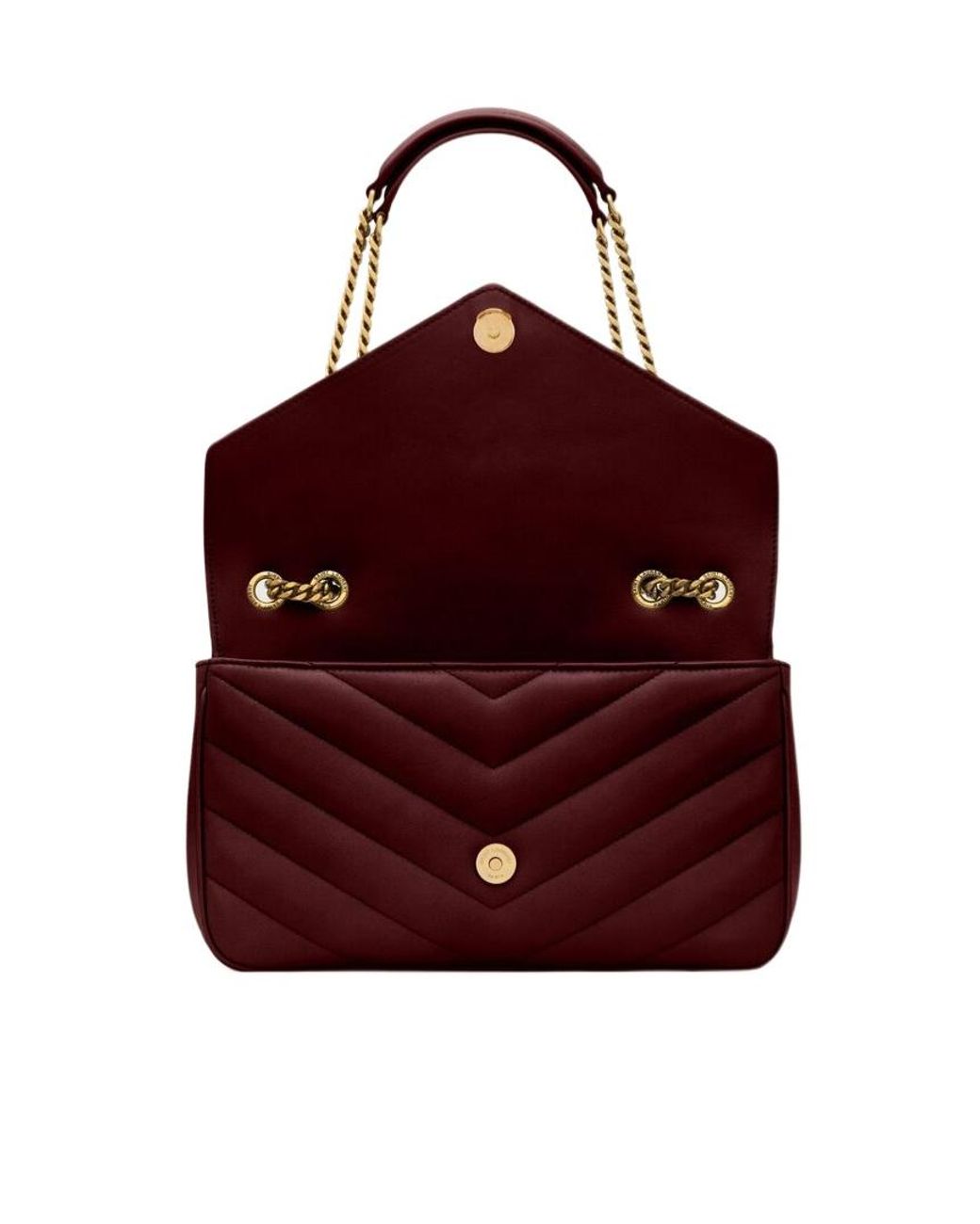 Saint Laurent Red Loulou Medium Shoulder Bag