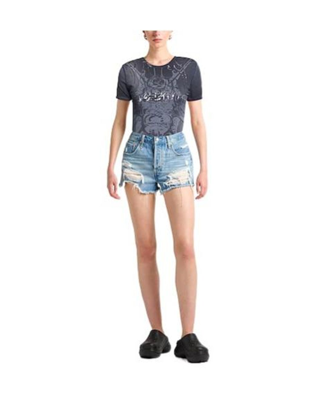 DIESEL Blue Print Short Sleeve T-Shirt