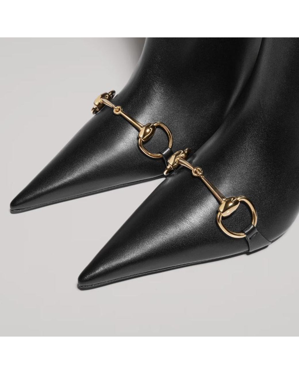 Gucci Black Donna Slip-On Pointed-Toe Boots