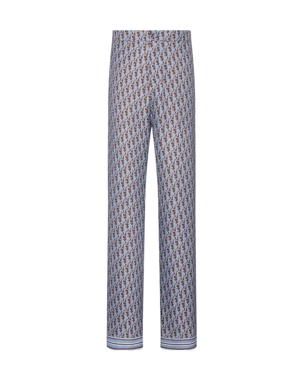 Dior Gray Oblique Pajama Pants for men