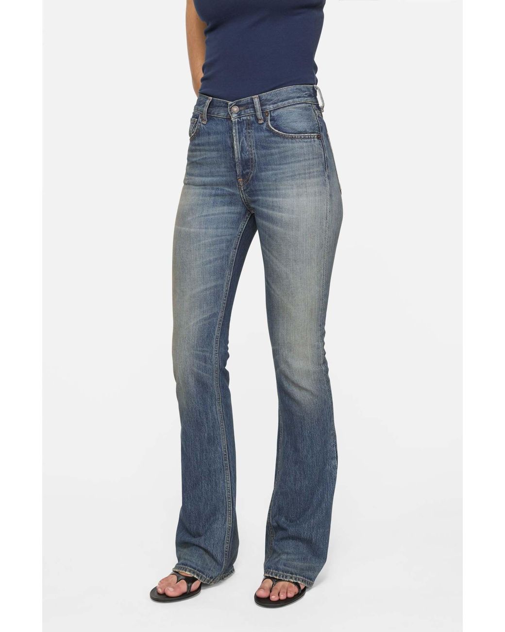 Acne Blue Five-Pocket Regular-Fit Jeans With Straight Hem