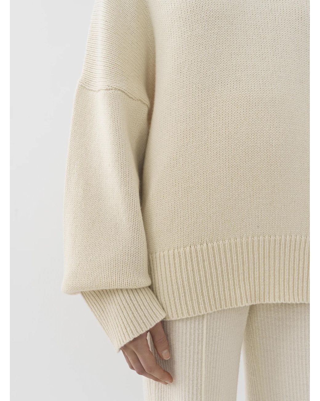 Chloé White Cashmere Turtleneck Sweater