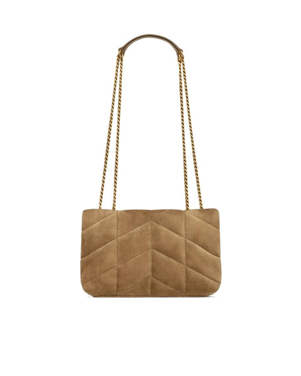 Saint Laurent White Toy Puffer Logo Plaque Shoulder Bag