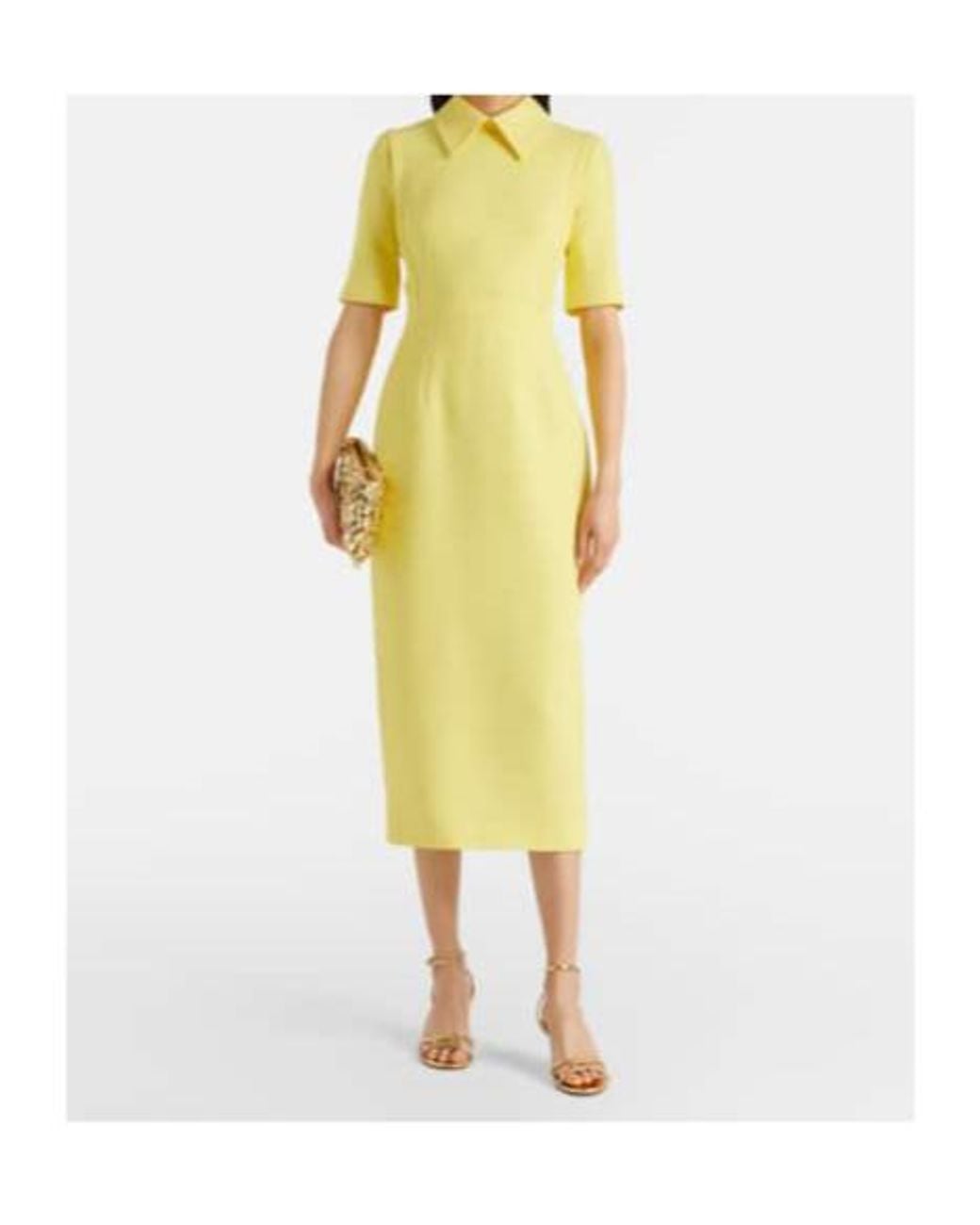 Emilia Wickstead Yellow Valletta Wool Crêpe Midi Dress