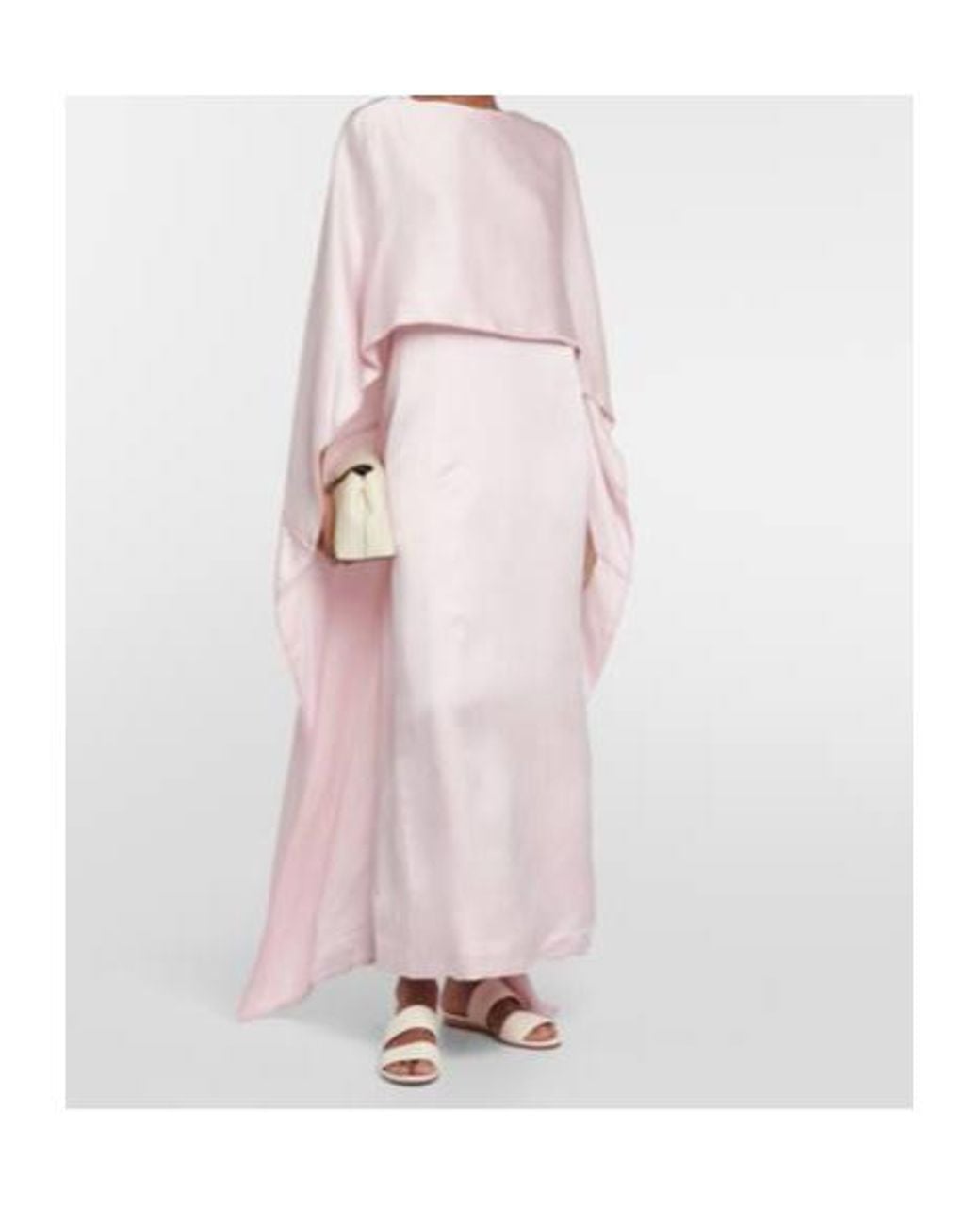 Gabriela Hearst Pink A Satin Shawl-Style Dress