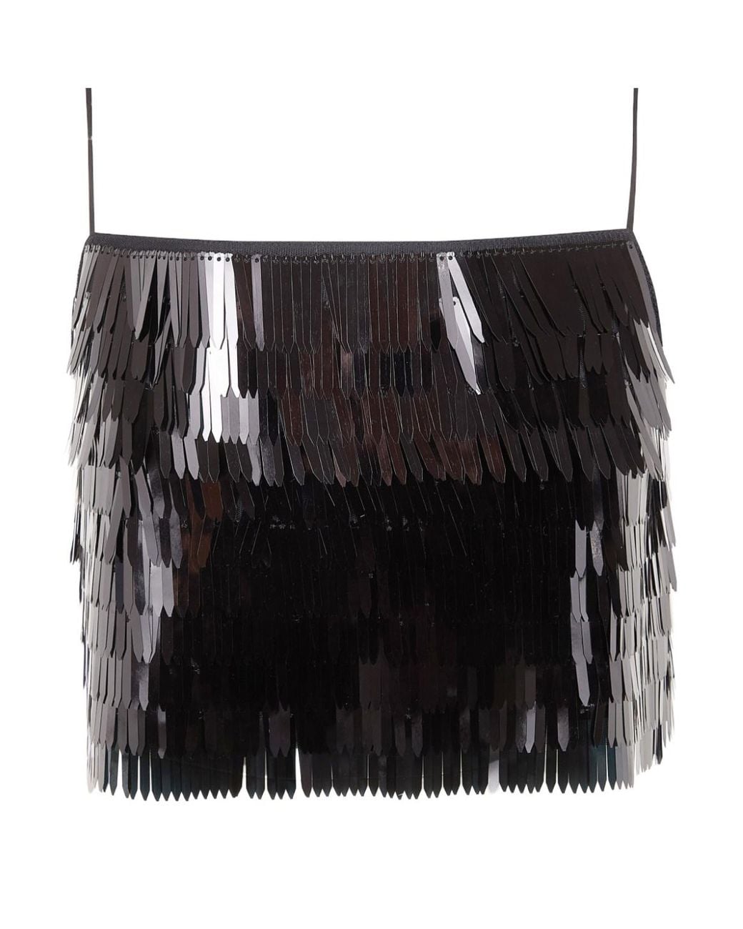 Self-Portrait Black Sequin-Embellished Top