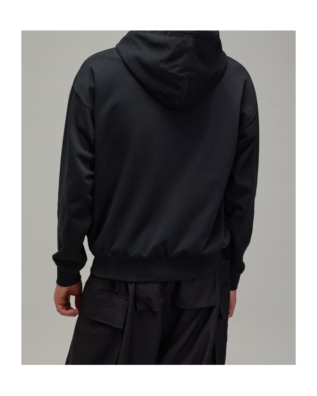 Y-3 Black French Terry Zip Hoodie for men