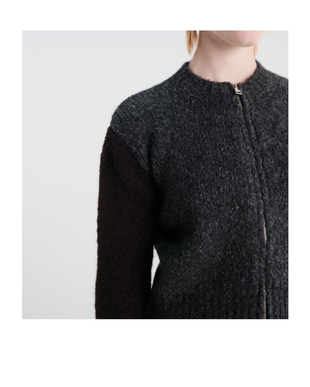 Paloma Wool Blue Long-Sleeve Cropped Knit Top