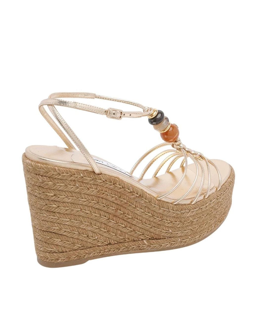 Jimmy Choo White Lemi Wedge 50 Sandals
