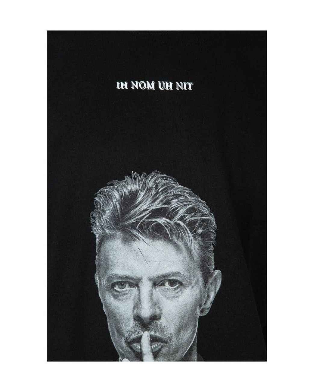 Ih Nom Uh Nit Black Portrait Printed Short-Sleeved T-Shirt for men