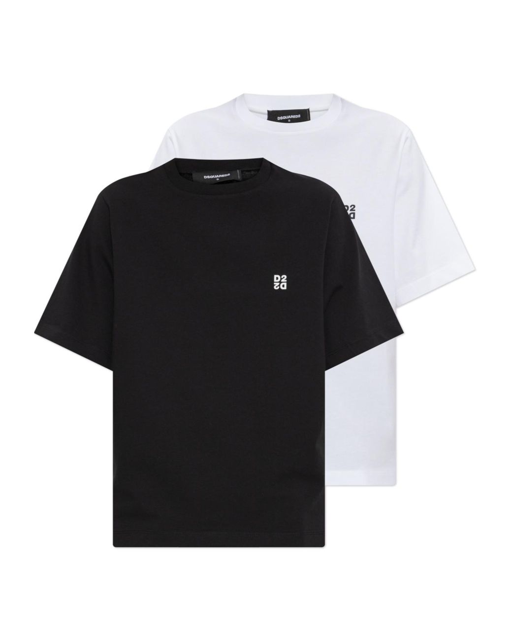 DSquared² Black Pack Of Two Logo Printed Crewneck T-Shirt