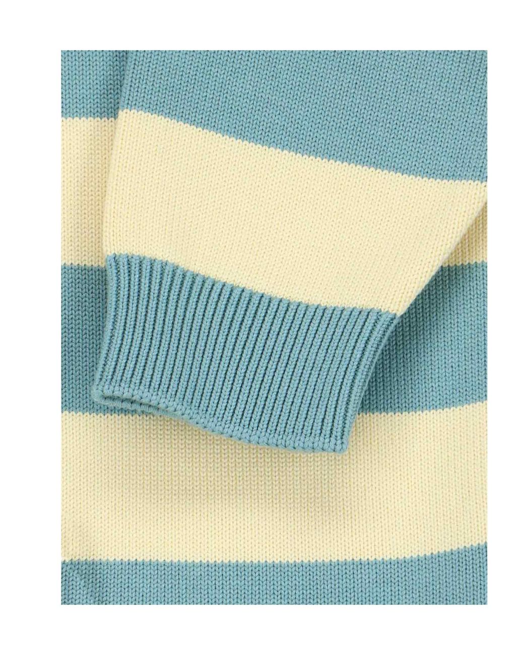 Gucci Green Striped Knitted Polo Shirt for men