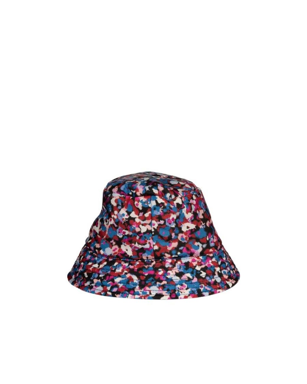 Isabel Marant White Allover Graphic Printed Drawstring Bucket Hat