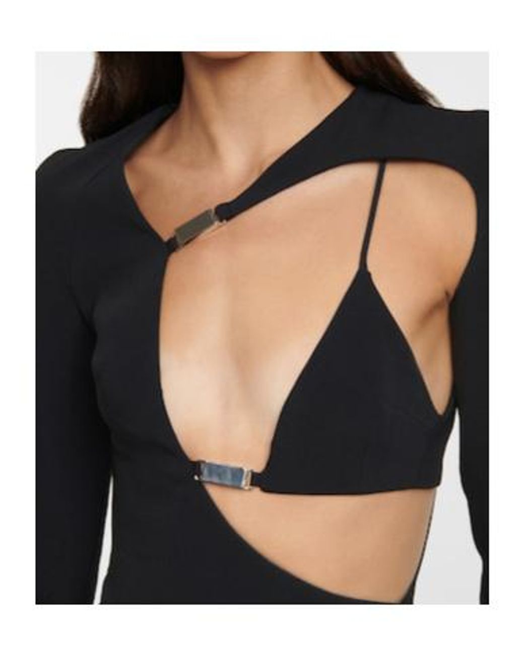David Koma Black Cutout Minidress