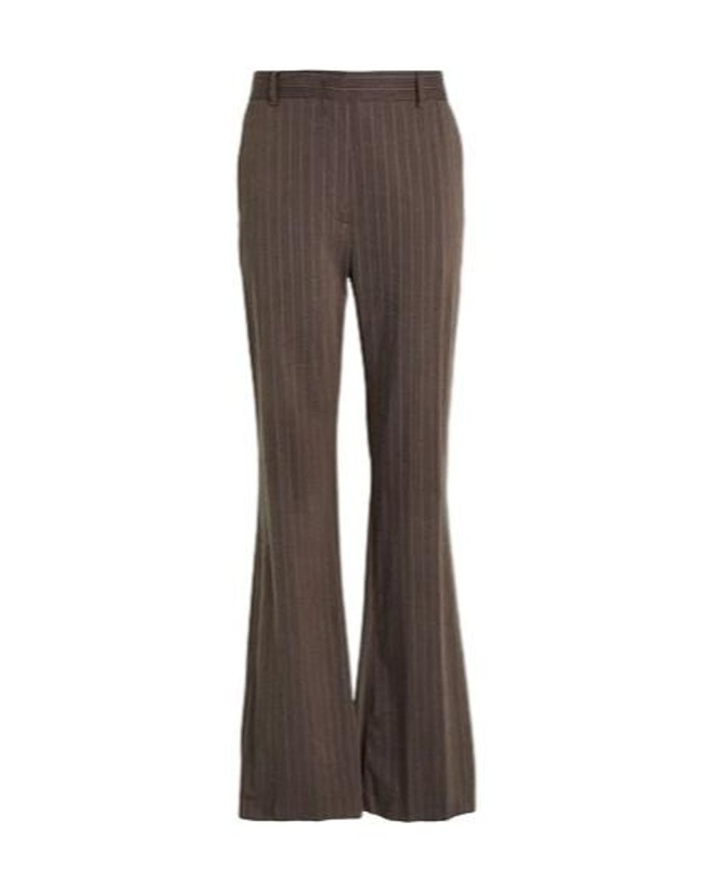 Sportmax Brown High-Waisted Slightly Flared Trousers