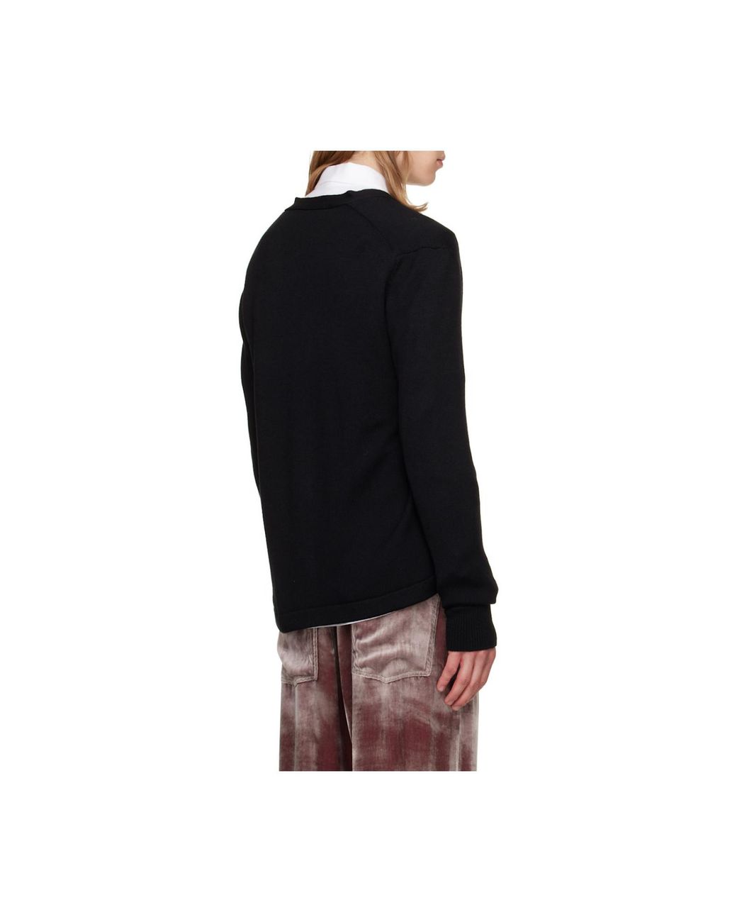 Vivienne Westwood Black Orb Logo V-Neck Cardigan for men