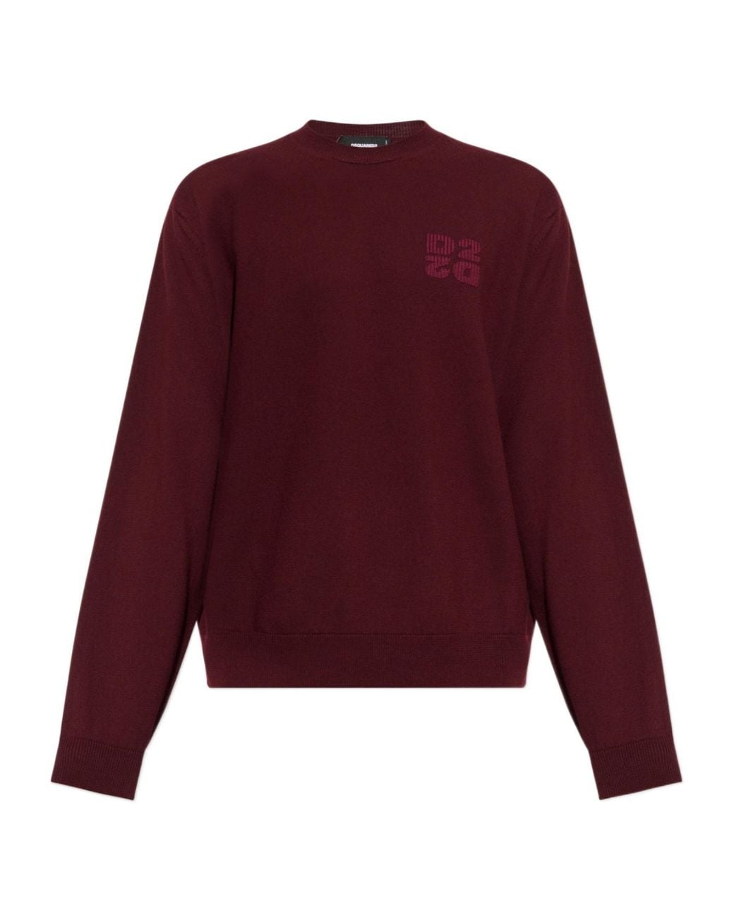 DSquared² Purple Logo Crew Neck Knitted Sweater for men